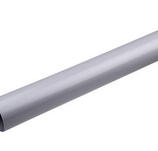 Plastmo nedløbsrør, 90 mm, 6 meter, grå
