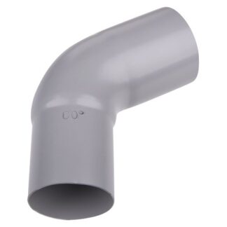 Plastmo bøjning, 90 mm, 60 grader, grå