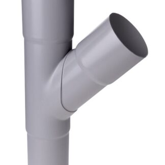 Plastmo grenrør, 75 mm, 75 grader, grå