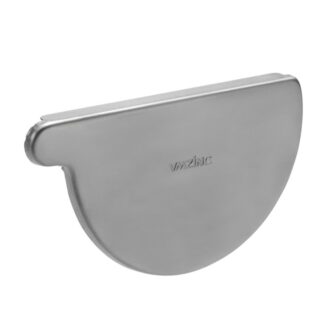 VM Zinc Endebund til højre. 280 mm. 1/2-rund. Valsblank
