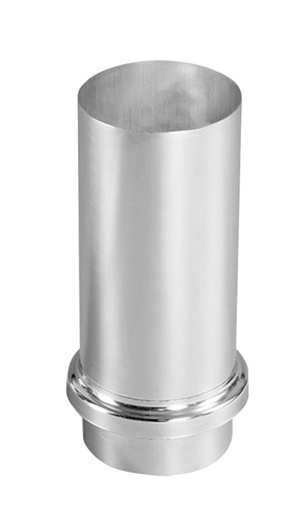 VM zinc skydestykke med brøndkrave 76/116 mm.. Blank
