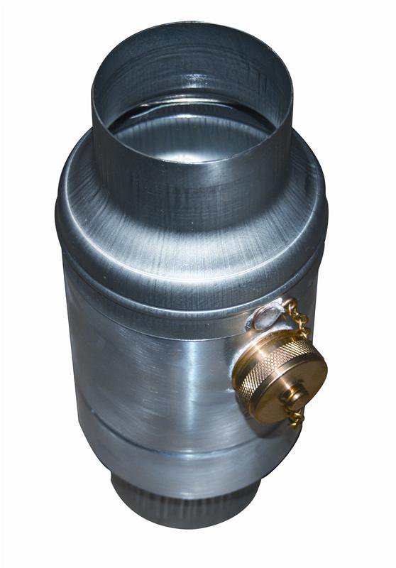 VM Zinc regnvandssamler 76 mm, slangetilslutning, valsblank