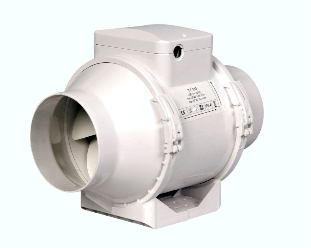 Duka kanalventilator Ø125 mm med timer, EL 125 TT
