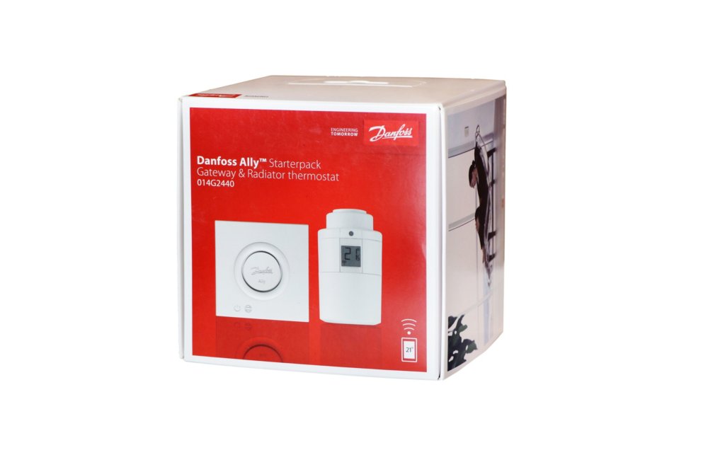 Danfoss Ally Starter Pack med 1 stk. Ally gateway og 1 stk. Ally elektronisk radiatortermostat